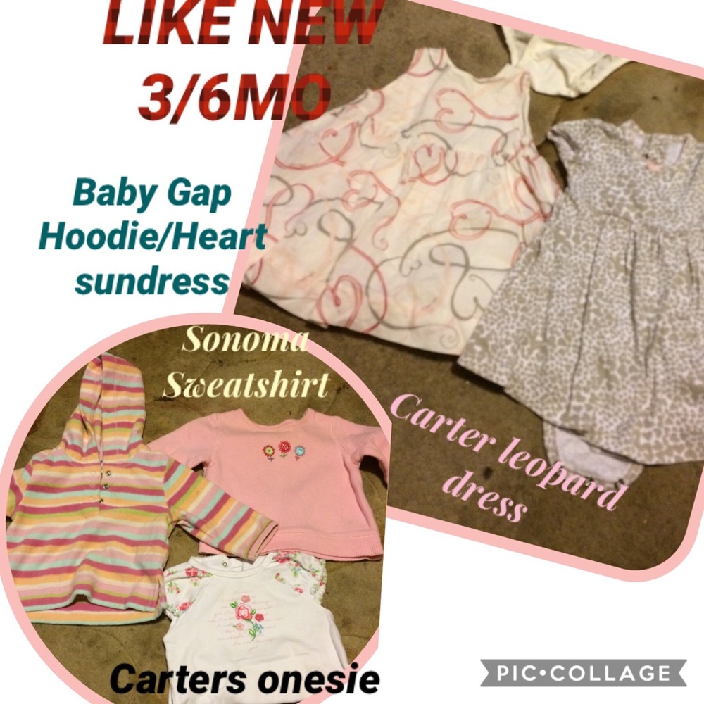 3/6 mo baby girl bundle •baby gap •carters NWOT